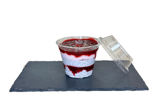 Vegán chia pudding (erdei gyümölcs)